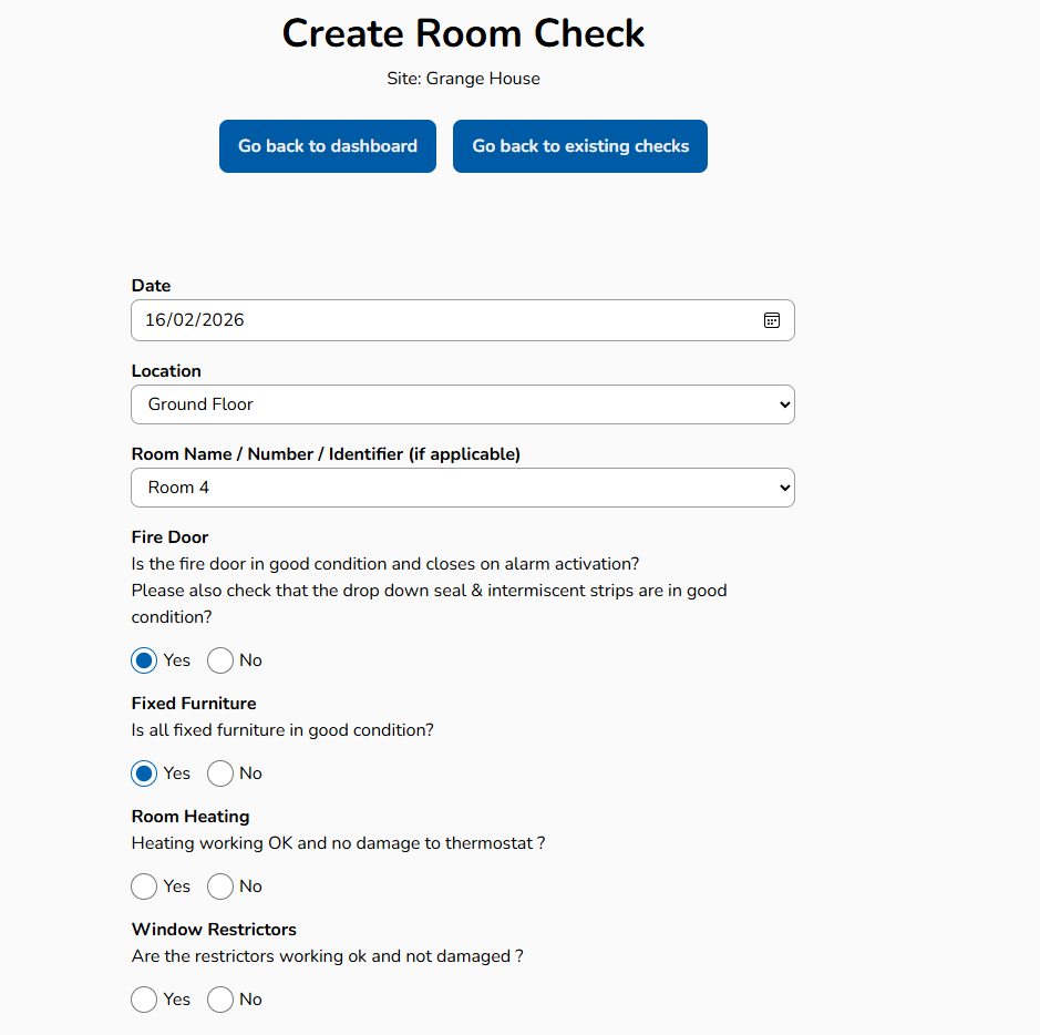 Bespoke reporting through web based forms